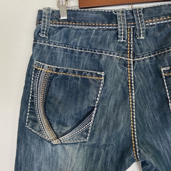 Southpole Y2K Men's Denim Shorts Size 36 Distressed Raw Hem Color Blue - Picture 7 of 12